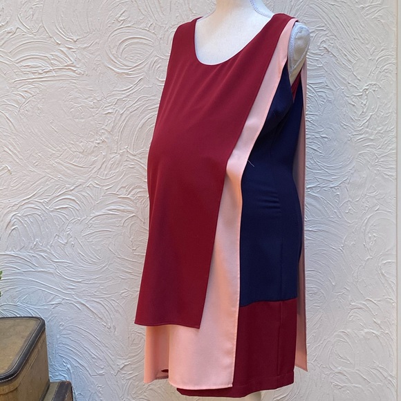 SOLD 💝 ROSIE POPE Edina Maternity Shift Dress Size Large color block, multicolor - Picture 4 of 13